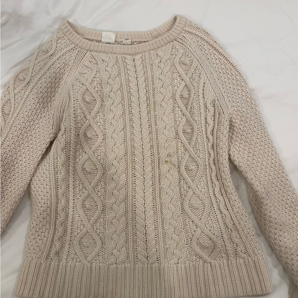 GAP Kids Beige Cable Knit Sweater